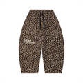 Unisex Leopard Barrel Leg Sweatpants