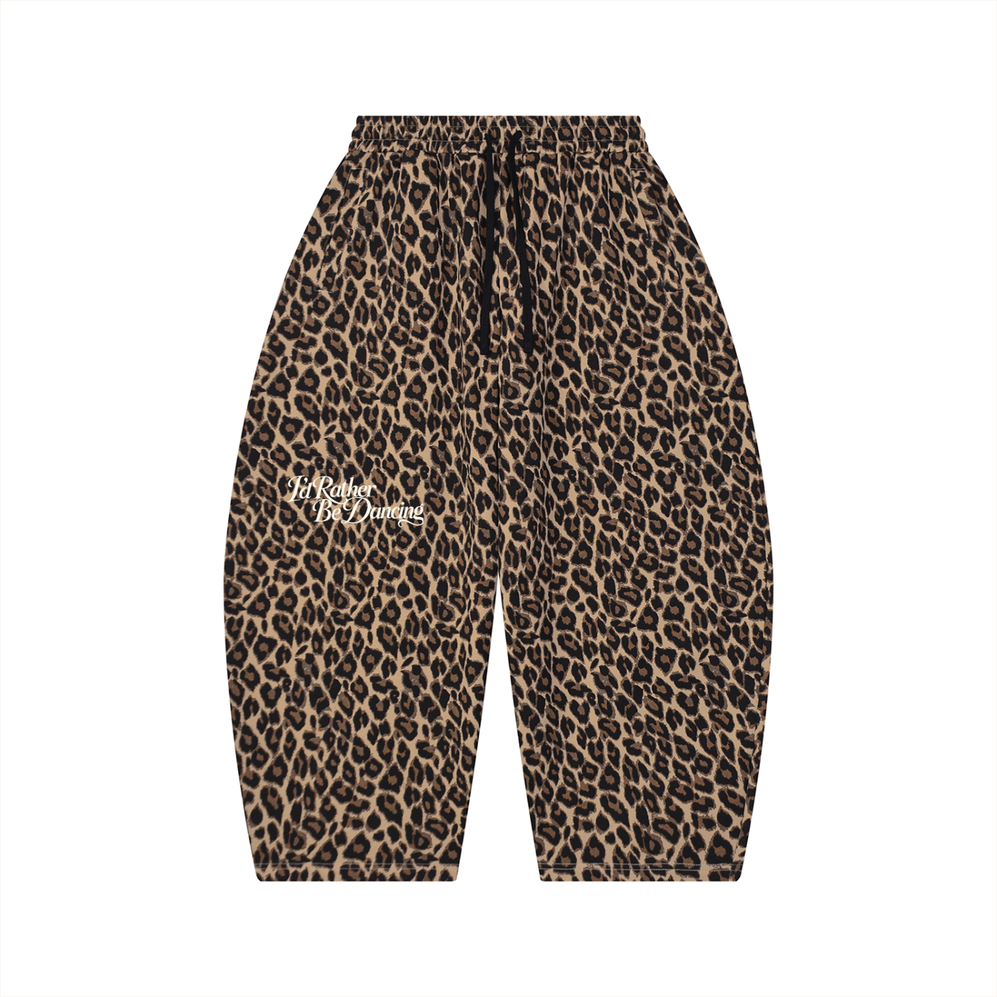 Unisex Leopard Barrel Leg Sweatpants