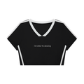 I'd Rather Be Dancing Contrast Crop Tee