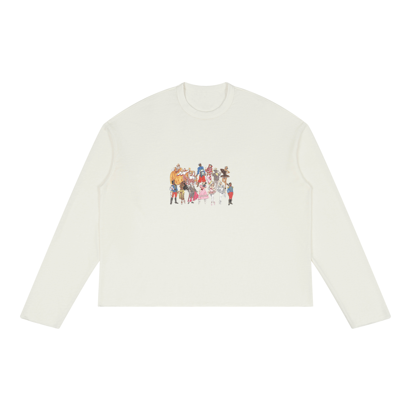 Unisex Raw Edge Long Sleeve T-Shirt