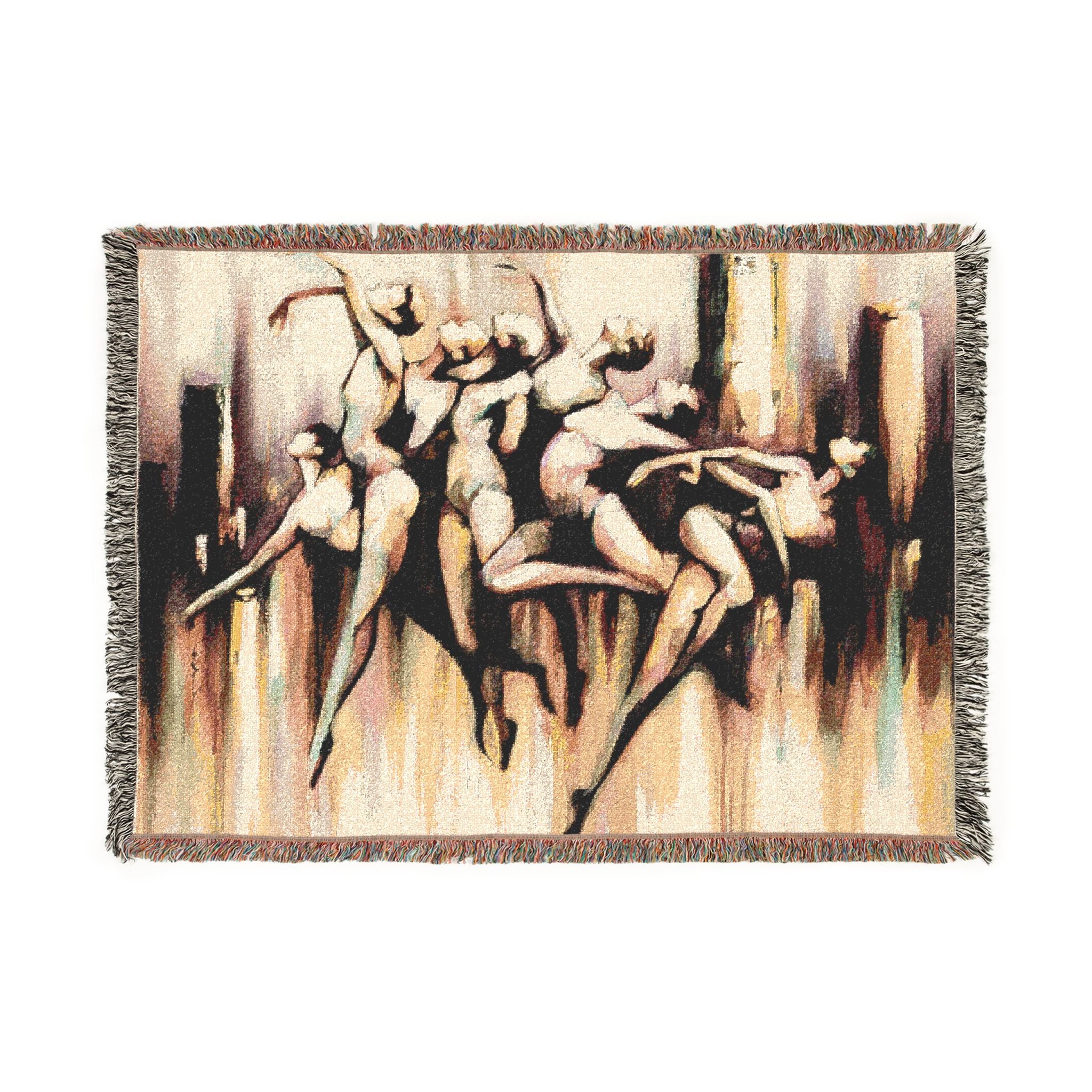 Lyrical Dance Woven Blanket — Contemporary Ballet Tapestry Throw