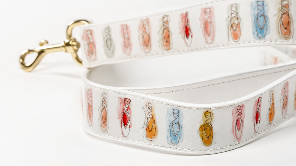 Watercolor Pointe Shoe Dog Leash