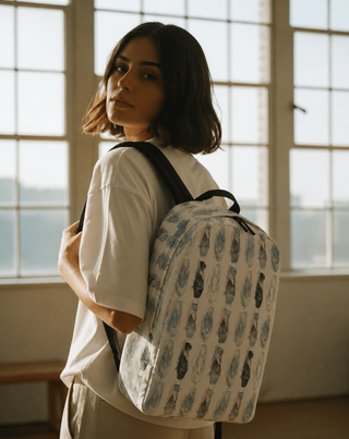 Watercolor Pointe‑Shoe Backpack Grey‑Tone by I’d Rather Be Dancing