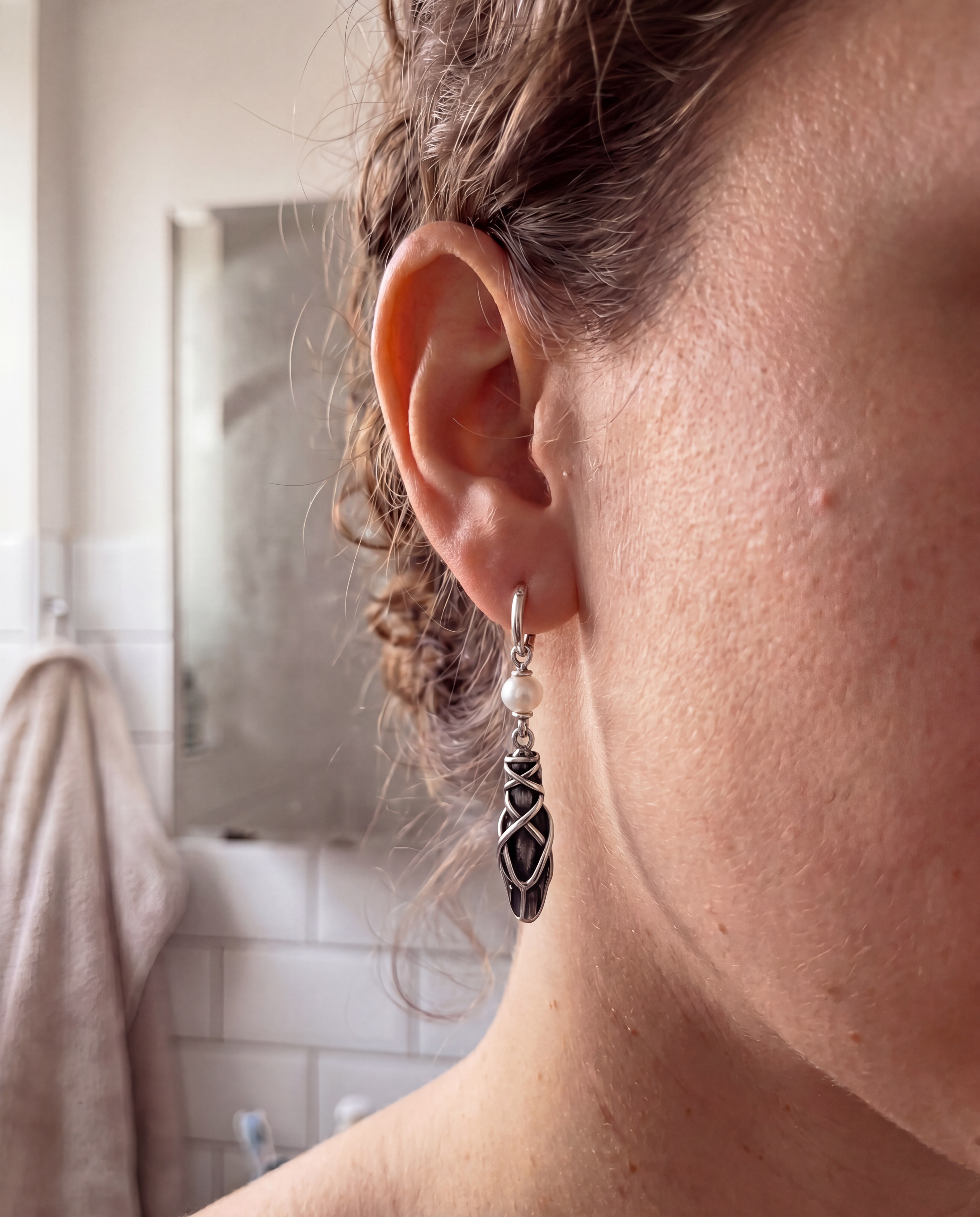 Vintage Pointe Shoe Earrings