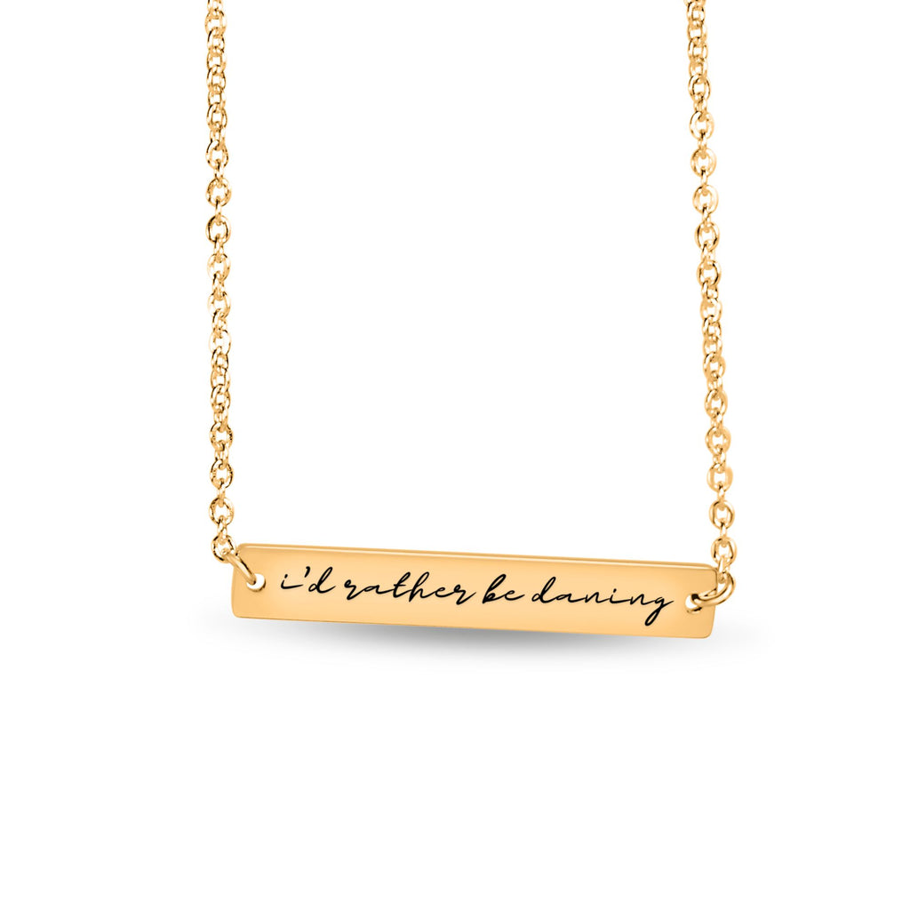Guiding Lines Horizontal Bar Necklace by I’d Rather Be Dancing