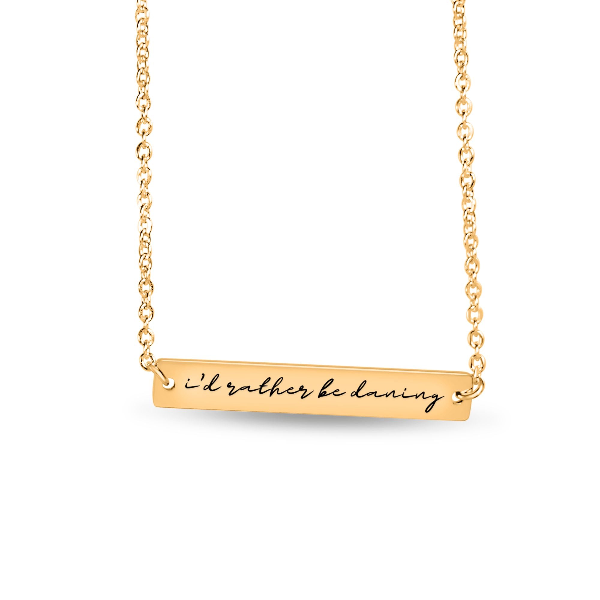 Guiding Lines Horizontal Bar Necklace by I’d Rather Be Dancing