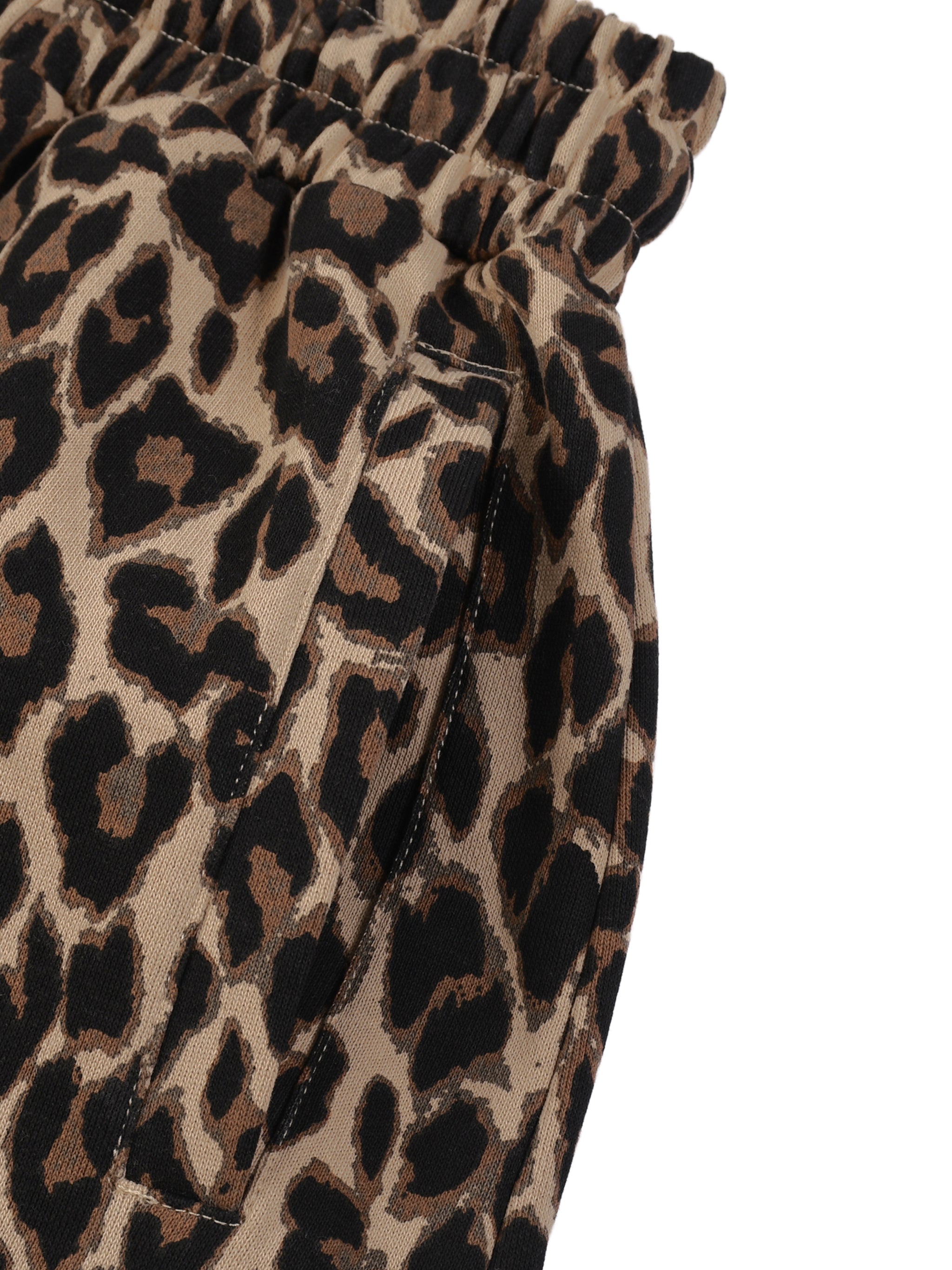 Unisex Leopard Barrel Leg Sweatpants