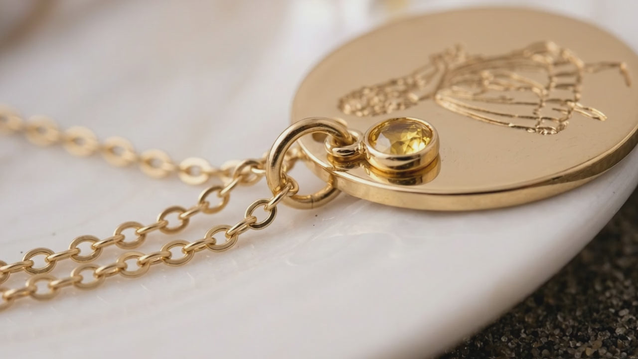 Romantic Ballerina Birth Flower Necklace