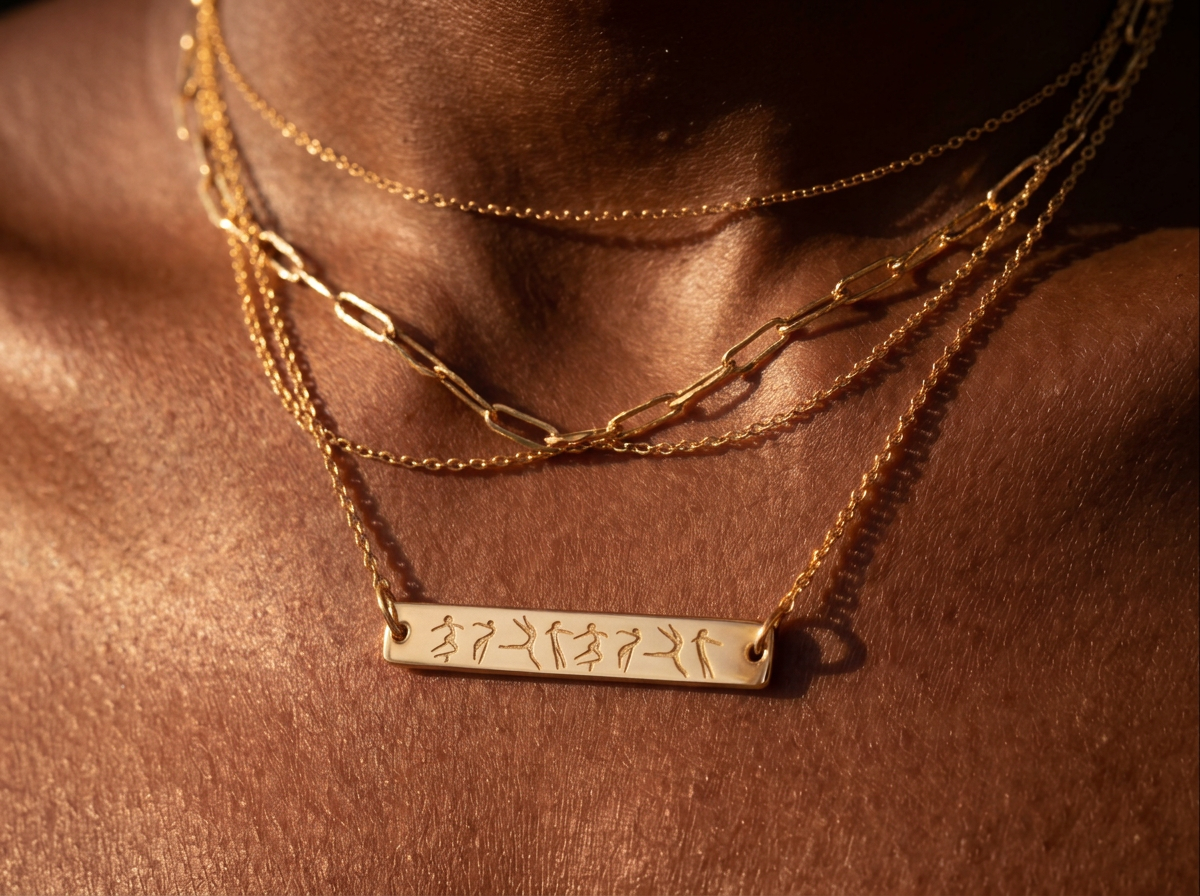 Contemporary Dance Bar Necklace